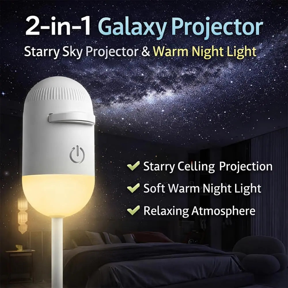 Galaxy Projector 2-In-1 Starry Sky Projector, Galaxy Star Projector Starry Projector Light, Galaxy Dual-Mode Night Light, Galaxy Projector USB