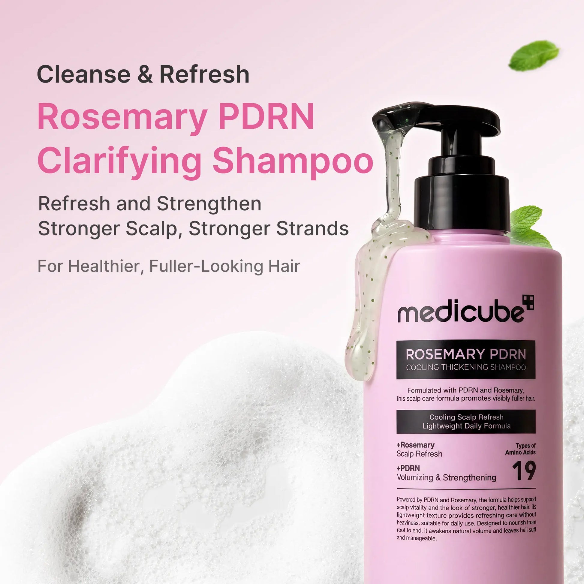 [NEW] [Medicube] Rosemary PDRN Scalp-To-Hair Strengthening Set | Includes Shampoo, Conditioner, Hair Mask, Scalp Serum | Hair Thinning Care Set for Dry & Oily, Damaged, Frizzy Hair, Oily Flaky-Looking Scalp | Korea Hair Care