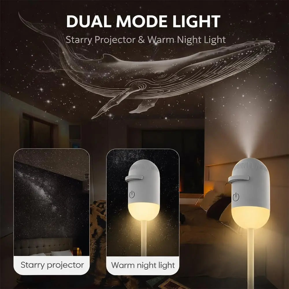 Galaxy Projector 2-In-1 Starry Sky Projector, Galaxy Star Projector Starry Projector Light, Galaxy Dual-Mode Night Light, Galaxy Projector USB